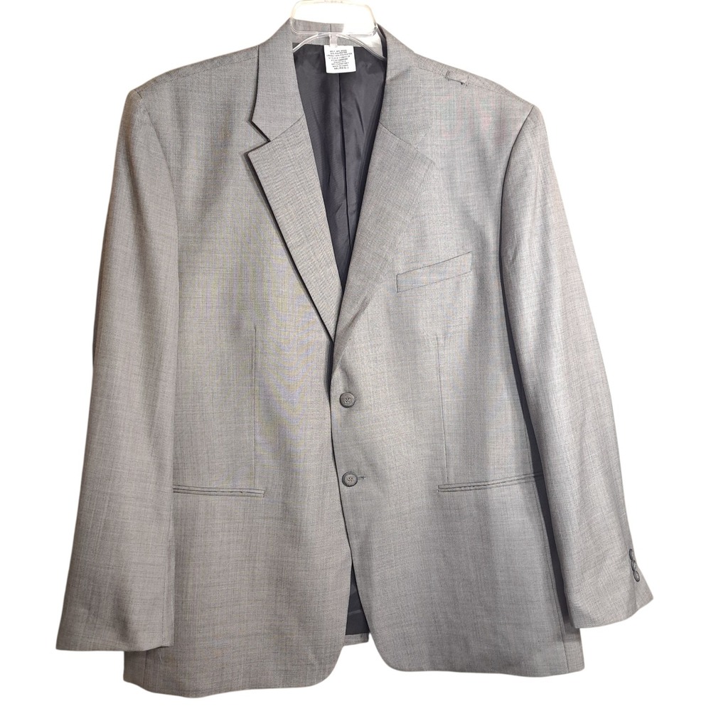 Cintas Men's Wool Blend Suit Sport Coat Blazer Jacket Gray Size 48 Business‎